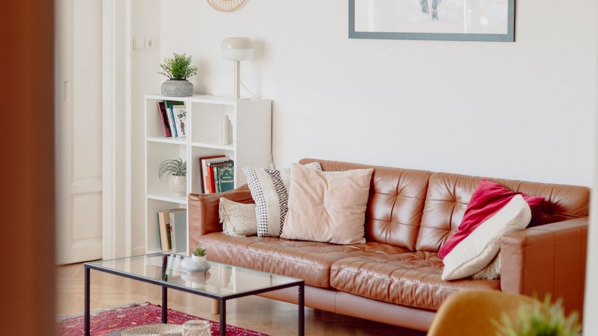 Sofa en cuir élégant