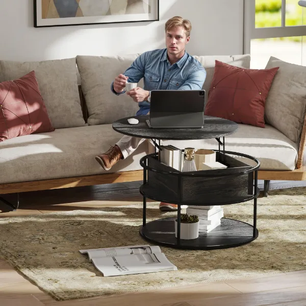 Table basse ronde relevable HOMCOM – Aosom Canada